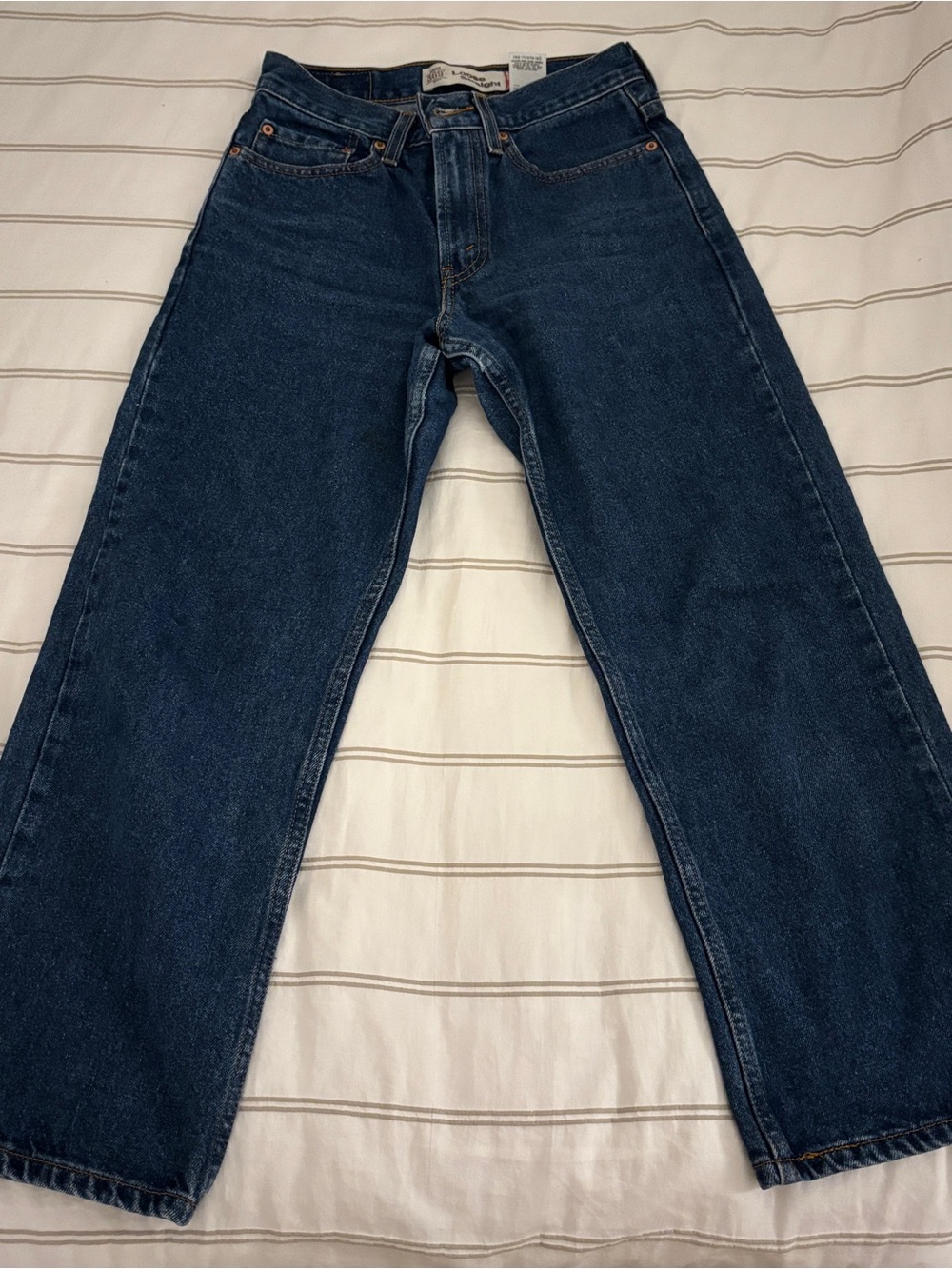 Levi's Straight Leg Dark Blue Denim Jeans